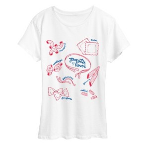 Women's - Instant Message - Pasta Lover Short Sleeve Graphic T-Shirt - 1 of 4