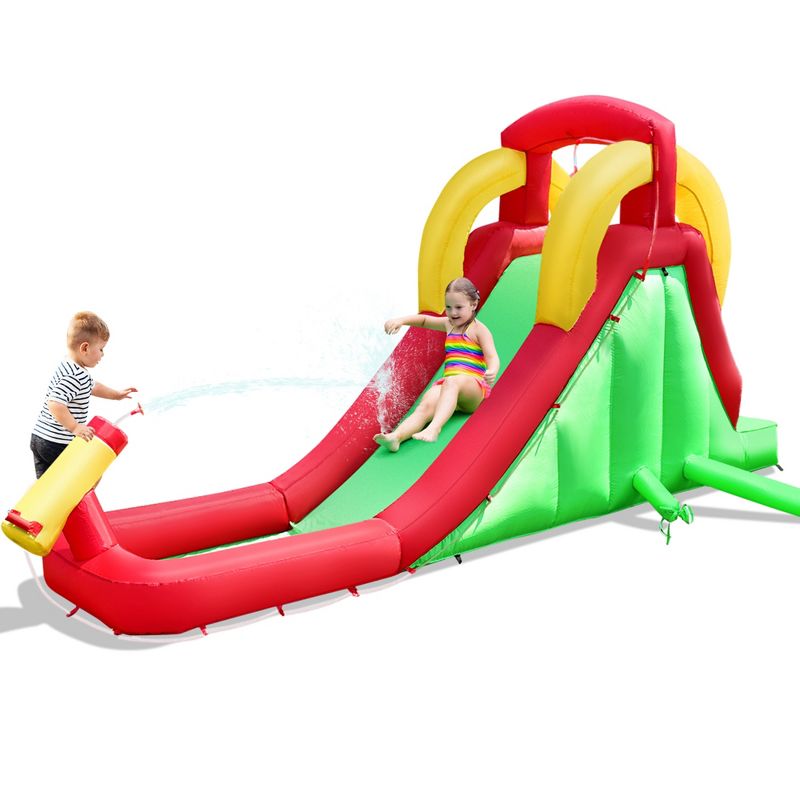 Costway Inflatable Moonwalk Water Slide Bounce House Bouncer Kids Jumper Climbing, 1 of 10