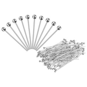 Unique Bargains Brass DIY Craft Jewelry Making Round Ball Head Pins 200 Pcs - 1 of 4