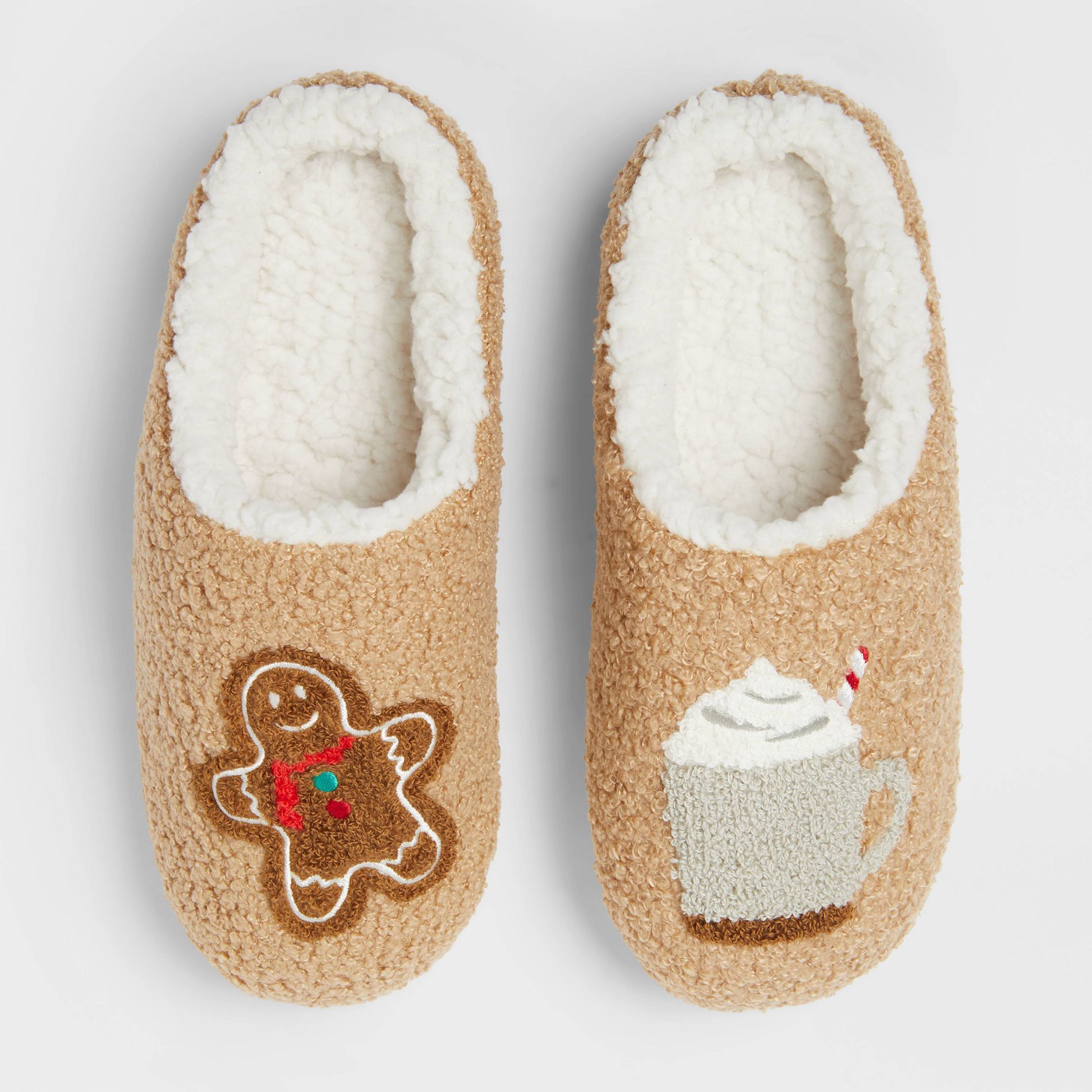 Adult Gingerbread Scuff Slippers - Wondershop™ Camel