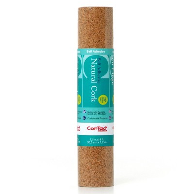 Con-Tact Brand Cork Roll, Self-Adhesive, 12" x 4 ft.