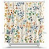 Floral Shower Curtain, Colorful Leaves Bathroom Decoration with Hooks 72" X 72" - 3 of 4