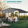 Heavy-duty outdoor shelter with galvanized steel roof and reinforced base, ideal for vehicle protection and all-weather use-Coolbibila - 3 of 4