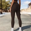 Anna-Kaci Active Women's High Waist Full Length Leggings with Ribbed Waistband - 4 of 4