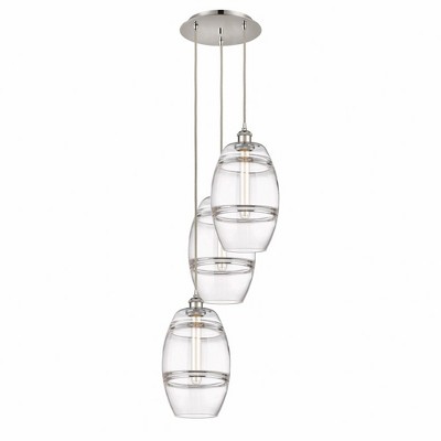 Vaz - 3 Light Cord Hung Multi Pendant In Industrial Style-30.38 Inches Tall and 14.5 Inches Wide