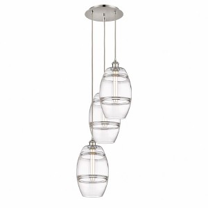 Vaz - 3 Light Cord Hung Multi Pendant In Industrial Style-30.38 Inches Tall and 14.5 Inches Wide - 1 of 1