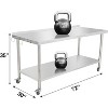 Stainless Steel NSF Commercial Work Prep Table Height Adjustable - 2 of 4