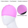 Unique Bargains Silicone Waterproof Non-Slip High-Stretch Swim Caps 2 Pcs - 4 of 4