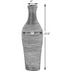 Uniquewise  38-inch Tall Artificial Rattan Floor Vase in Elegant Beige - Statement Piece for Living Room Decor, Entryway, or Hallway - 4 of 4