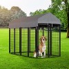 BestMassage Dog Kennel Outdoor Heavy Duty Dog Crate Welded Wire Dog Cage with  Waterproof Removable Top Cover - 2 of 4