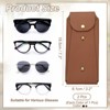 Unique Bargains PU Leather Portable Nail Buckle Soft Eyeglass Cases 2 Pcs - 2 of 4