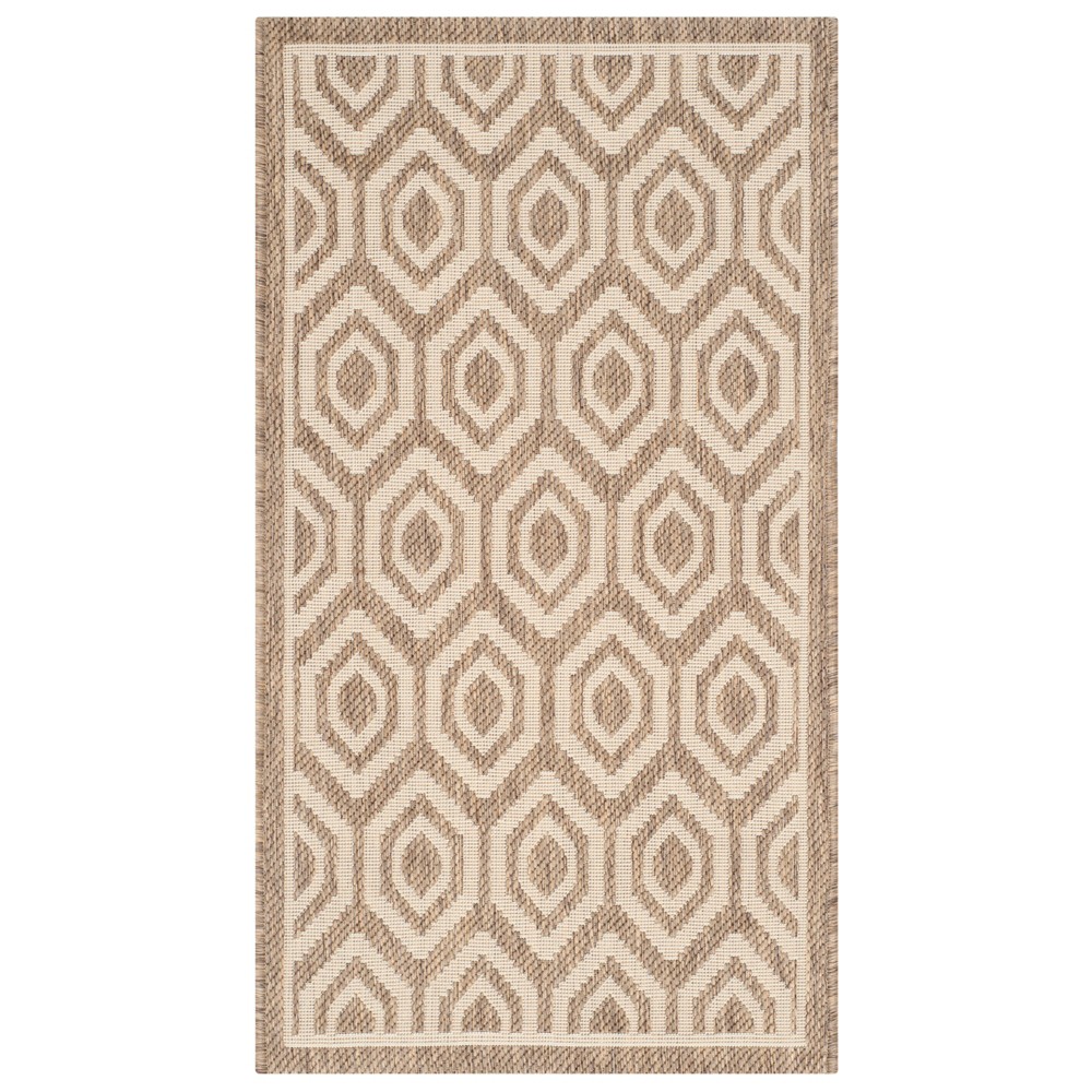 2' x 3'7in Biarritz Outdoor Rug Brown/Bone - Safavieh