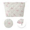 Unique Bargains Portable Plaid Bow Makeup Bag 1 Pc - 4 of 4