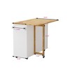 Kitchen Island on Wheels, Kitchen Island Cart w/Lockable Casters, 3 Large Drawers, 2-Door Cabinet, Towel Handle, Adjustable Shelves & Spacious Top - 4 of 4