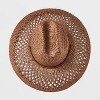 Paper Hand Woven and Braided Open Hole Pattern Rancher Hat - Universal Thread™ - 3 of 4