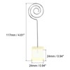 Unique Bargains Metal Resin Cube Base Circle Shape Pictures Memo Place Card Holder 5 Pcs - 2 of 4