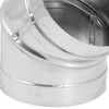 DuraVent DuraBlack 6 Inches Stainless Steel Single Wall Wood Burning Stove 45 Degree Elbow Pipe Connector to Vent Smoke and Exhaust, Silver - 3 of 3