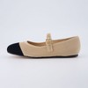 CUSHIONAIRE Women's Petal Mary Jane Knit Flat – Stretchy Textured Fabric, Adjustable Strap, Memory Foam, Available in Wide Widths - 2 of 4