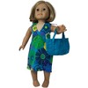 Doll Clothes Superstore Handmade Bursts of Flowers Beach Dress with Bag for 18-Inch Girl Dolls - 3 of 4