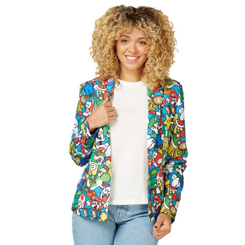 Opposuits Women's Blazer - Super Mario - Multicolor - Size: Us 8