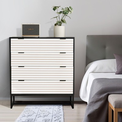 35.5 in. W Wood Dresser with 4 Drawers for Bedroom