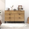 KTMBDW Dresser for Bedroom with 7 Drawers, 48" Wide Modern Chest of Drawers with Metal Handle, Wood Dresser TV Stand for Living Room, Hallway, Brown - 3 of 4