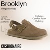 CUSHIONAIRE Brooklyn Women's Suede Clogs - Adjustable Slingback Clog Sandal with Buckle, Memory Foam, Wide Widths - 3 of 4