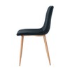 34.10"Indoor black velvet dining chair, modern kitchen dining chair with backrest, upholstered side chair  (set of 4) Black - 4 of 4