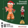 Karl Home 8ft Lighted Gingerbread Man Holding Gift Garden Christmas Decoration - 2 of 4