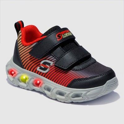 S Sport By Skechers Toddler Boys' Ayden Light-Up Performance Sneakers - Black/Red