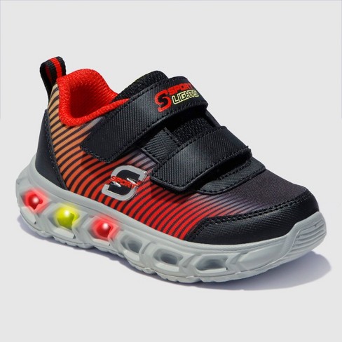 S Sport By Skechers Toddler Boys' Ayden Light-up Performance Sneakers - Black/red Target