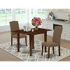 HomeStock 3-Piece Mahogany Finish Solid Wood Top Dining Table Set - 2 of 4