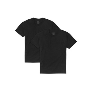 Fruit Of The Loom Mens Eversoft Short Sleeve Pocket T-Shirt Extended Sizes 2 Pack - 1 of 2