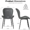 Dining Chairs Set of 2/4/6, Modern Upholstered Pu Leather Kitchen Side Chairs Comfy Backrest - 2 of 4