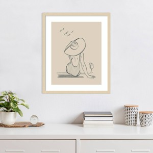 Amanti Art Beach Drinks I Woman by Grace Popp Framed Wall Art Print - 1 of 4