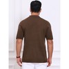 Men's Houndstooth Summer Short Sleeve Casual Knit Polo Shirts - 3 of 4