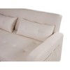 NicBex 63 Inch Loveseats Sofa Bed with Pull-out Bed and 2 Lumbar Pillows for Living Room,Apartment,Office,Beige - 4 of 4