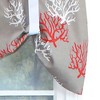 Sea Coral Suspender Style 3" Rod Pocket Valance 50" x 16" Red by RLF Home - 3 of 4
