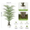 Whizmax Faux Areca Palm - Artificial Tropical Tree with Lifelike Leaves & Realistic Trunk, Indoor/Outdoor Decor in White Pot - 3 of 4