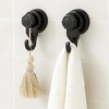 Evideco French Home Goods Set of 2 Strong Hold Vacuum Suction Cup Hooks for Shower & Kitchen – Perfect for Loofah, Towels & More - 3 of 4