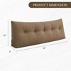 Bekrvio Corduroy Bed Wedge Pillow, Headboard Bolster Back Rest Cushion Pillow of Sofa Bed - 4 of 4