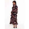 Petal and Pup Isadora Long Sleeve Maxi Dress - Black Blurred Floral M - 2 of 4