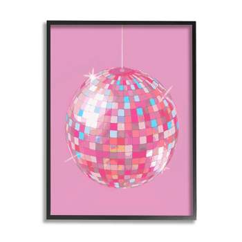 Stupell Industries Pink Disco Ball Groovy Patternfloater Canvas Wall Art,  25 X 31 : Target