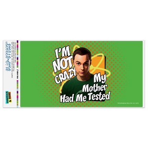 Big Bang Theory Sheldon Cooper Im Not Crazy Automotive Bumper Sticker - 1 of 4