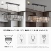 Siljoy Rectangle Crystal Chandelier, Pendant Light with Adjustable 59" Wire, K9 Crystals, Modern Ceiling Light Fixture - 3 of 4
