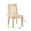 GDFStudio Dylan Rattan Back Upholstered Dining Chair (Set of 2) - 3 of 4