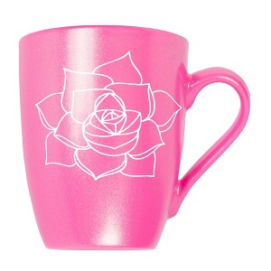 Elanze Designs Botanical Succulent Nature Coffee Cup Mug 10 Ounce Ceramic With Shimmery Metallic Finish Elegant Minimalist Echeveria Plant Silhouette - 1 of 4