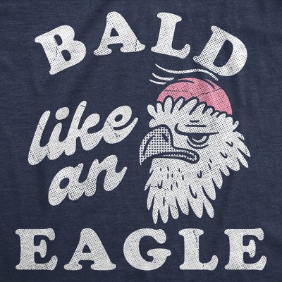 Мужские футболки Crazy Dog T-Shirts, Inc. Mens Funny T Shirts Bald Like An Eagle Sarcastic Hair Loss Graphic Novelty Tee for Men - Crazy Dog Men's T Shirt for Animal Lovers Navy S — фото 2