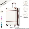 24 Inch Hard Shell Luggage Vintage Suitcase,Checked Luggage Expandable Lightweight Spinner Suitcase With TSA Lock-Cuddlewood - 4 of 4