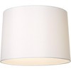 Springcrest Set of 2 Drum Lamp Shades White Fabric Medium 13" Top x 14" Bottom x 10" High Spider Replacement Harp and Finial Fitting - 3 of 4